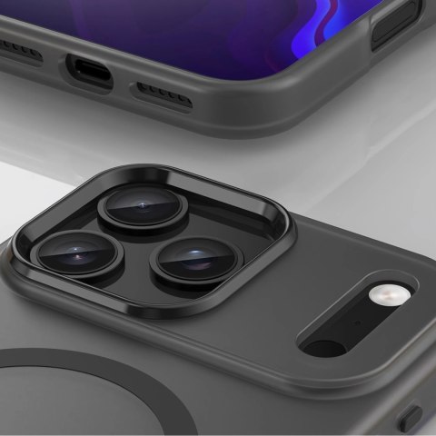 Etui Magnetic Abrasive na iPhone 17 Pro kompatybilne z MagSafe - matowe czarne