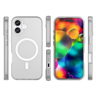 Etui Magnetic Abrasive na iPhone 17 kompatybilne z MagSafe - matowe białe