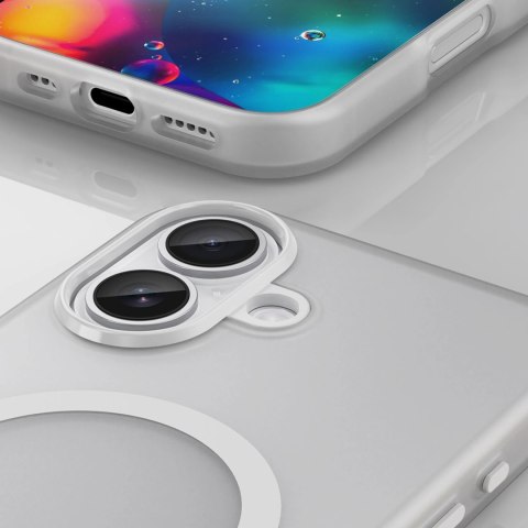 Etui Magnetic Abrasive na iPhone 17 kompatybilne z MagSafe - matowe białe