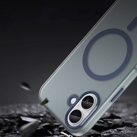 Etui Magnetic Abrasive na iPhone 17 kompatybilne z MagSafe - matowe niebieskie