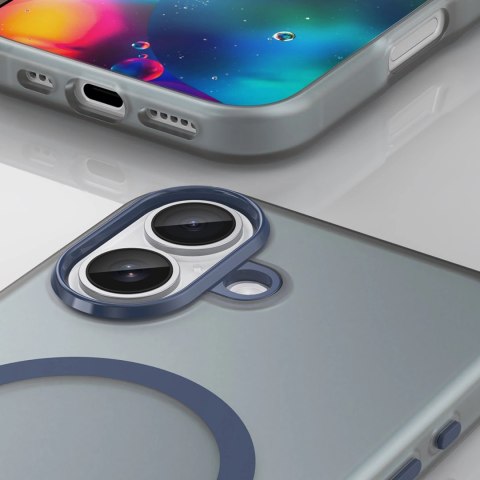 Etui Magnetic Abrasive na iPhone 17 kompatybilne z MagSafe - matowe niebieskie
