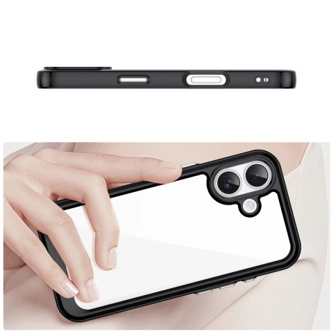 Etui Outer Space na iPhone 17 - czarne przezroczyste