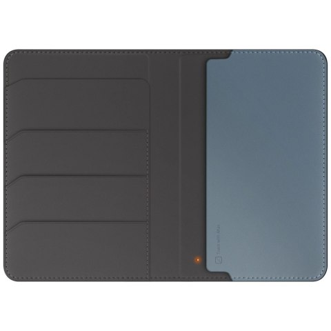 Etui na paszport UNIQ Belmont z Apple Find My blokada RFID szaro niebieski