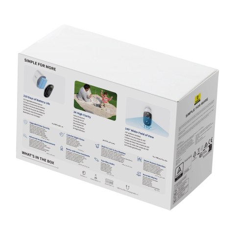 Kamera zewnętrzna Baseus Security N1 2K - biała