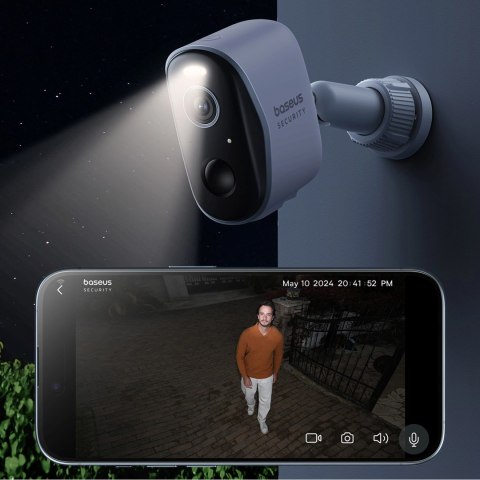 Kamera zewnętrzna Baseus Security N1 2K - biała