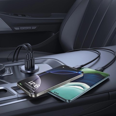 Ładowarka samochodowa Baseus GoTrip USB-C / USB-A 30W - czarna