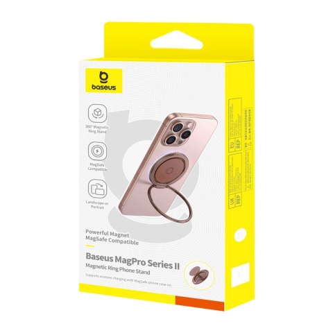 Pierścień magnetyczny Baseus MagPro II z funkcją podstawki - czerwonozłoty