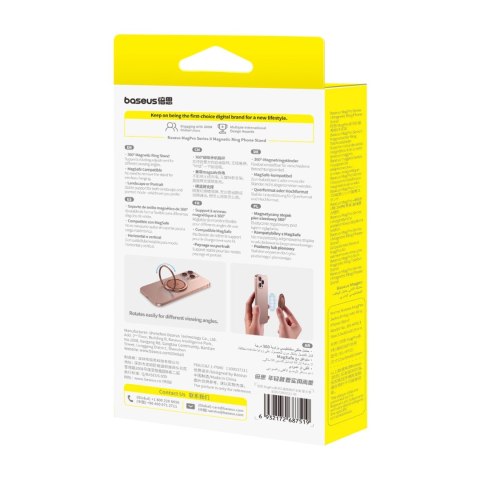 Pierścień magnetyczny Baseus MagPro II z funkcją podstawki - czerwonozłoty