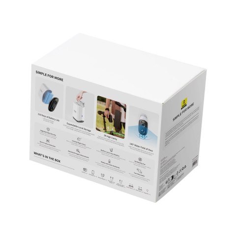 Zestaw monitoringu zewnętrznego Baseus Security N1 2K (2 kamery) - biały