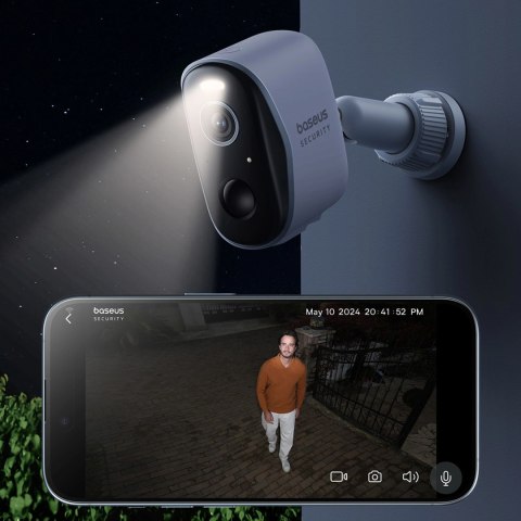 Zestaw monitoringu zewnętrznego Baseus Security N1 2K (2 kamery) - biały