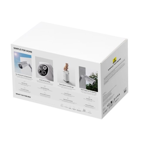 Zewnętrzny zestaw monitoringu Baseus Security S1 Pro Dual 3K (2 kamery) - biały
