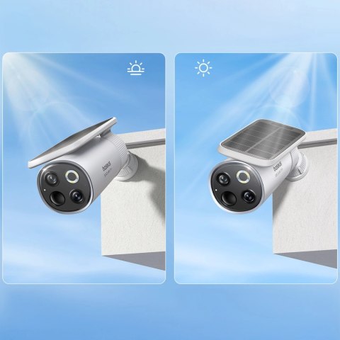 Zewnętrzny zestaw monitoringu Baseus Security S1 Pro Dual 3K (2 kamery) - biały