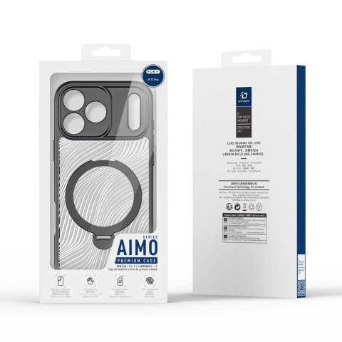 Etui Dux Ducis Aimo Mag z pierścieniem magnetycznym i podstawką na iPhone 17 Pro - czarne