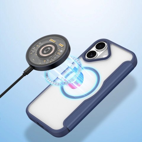 Etui Dux Ducis Skin X Pro na iPhone 17 Air z MagSafe i portfelem - niebieskie