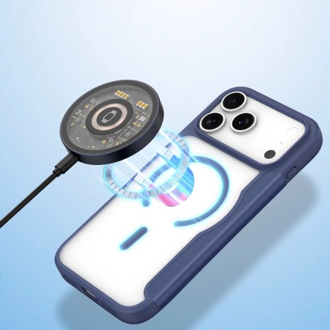 Etui Dux Ducis Skin X Pro na iPhone 17 Pro Max z portfelem, kompatybilne z MagSafe - niebieskie