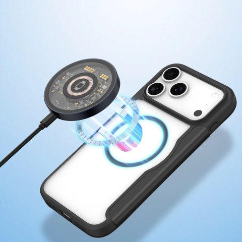 Etui Dux Ducis Skin X Pro na iPhone 17 Pro z portfelem, kompatybilne z MagSafe - czarne