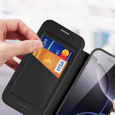 Etui Dux Ducis Skin X Pro na iPhone 17 Pro z portfelem, kompatybilne z MagSafe - czarne