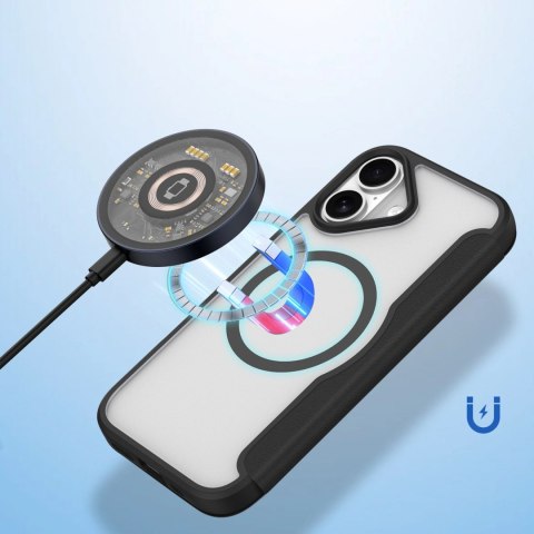 Etui Dux Ducis Skin X Pro na iPhone 17 z portfelem, kompatybilne z MagSafe - czarne