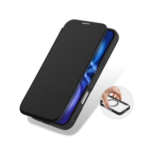 Etui Dux Ducis Skin X Pro na iPhone 17 z portfelem, kompatybilne z MagSafe - czarne