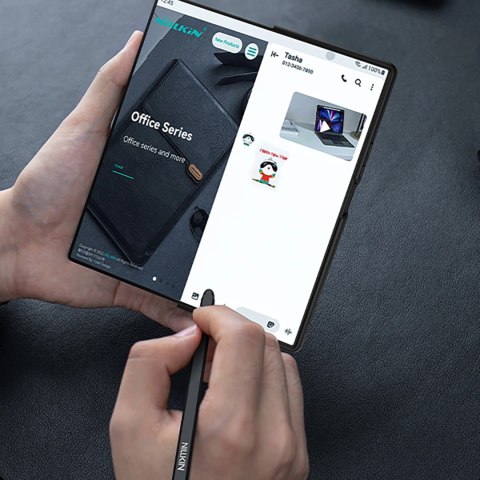 Etui Nillkin Qin Pro na Samsung Galaxy Z Fold 7 z miejscem na S Pen - czarne