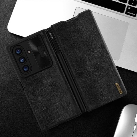 Etui Nillkin Qin Pro na Samsung Galaxy Z Fold 7 z miejscem na S Pen - czarne