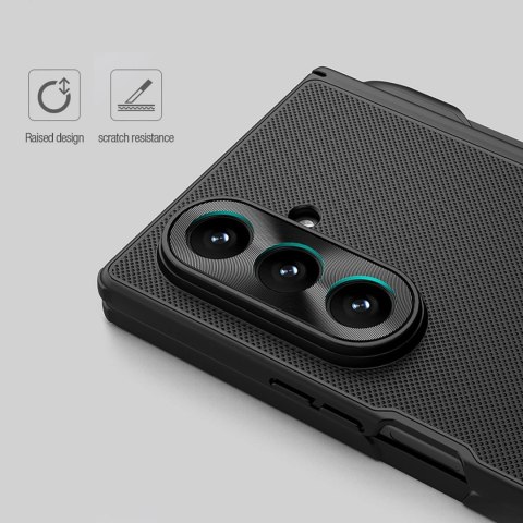 Etui Nillkin Super Frosted Shield Fold Magnetic na Samsung Galaxy Z Fold 7 kompatybilne z MagSafe - czarne