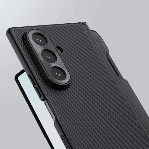 Etui Nillkin Super Frosted Shield Fold Magnetic na Samsung Galaxy Z Fold 7 kompatybilne z MagSafe z miejscem na S Pen - czarne