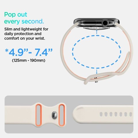 Pasek Spigen Nano Pop na Apple Watch 40 / 41 / 42 mm - beżowy