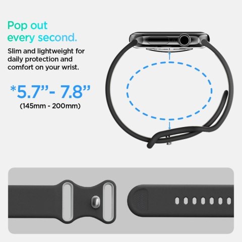 Pasek Spigen Nano Pop na Apple Watch 44 / 45 / 46 / 49 mm - czarno-szary
