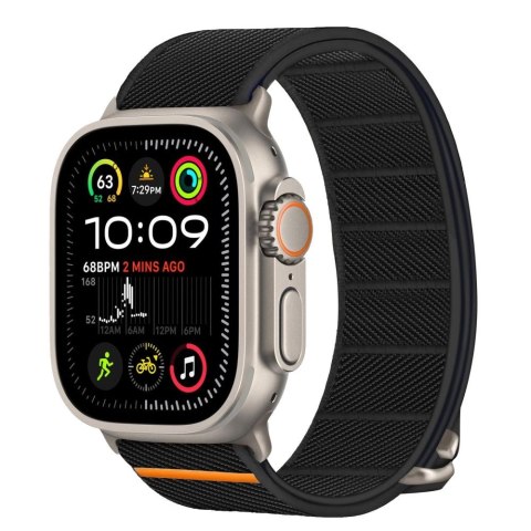Pasek Tech-Protect Nylon Slip na Apple Watch 44 / 45 / 46 / 49 mm - czarny