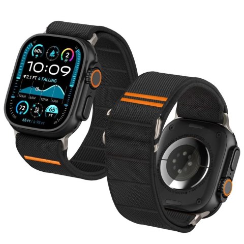Pasek Tech-Protect Nylon Slip na Apple Watch 44 / 45 / 46 / 49 mm - czarny