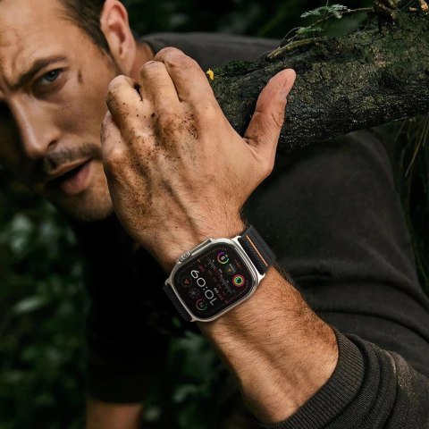 Pasek Tech-Protect Nylon Slip na Apple Watch 44 / 45 / 46 / 49 mm - czarny