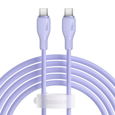 Kabel Baseus Pudding 100W USB-C - USB-C 2m - fioletowy