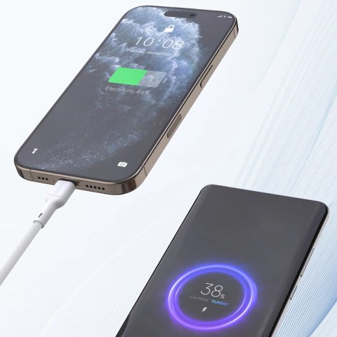 Kabel Dudao L9C 65W USB-C - USB-C 1m - biały