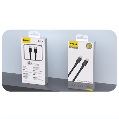 Kabel Dudao L9C 65W USB-C - USB-C 1m - czarny