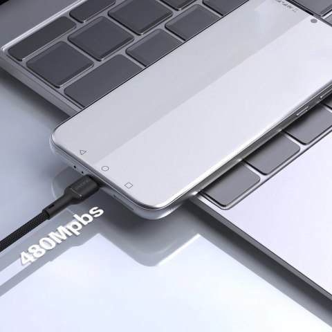 Kabel Dudao L9T 5A USB-A - USB-C 1m - czarny