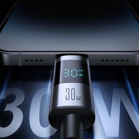 Kabel Joyroom S-A16 Pro Prism Series 30W USB-C - Lightning z wyświetlaczem 1,2m - czarny