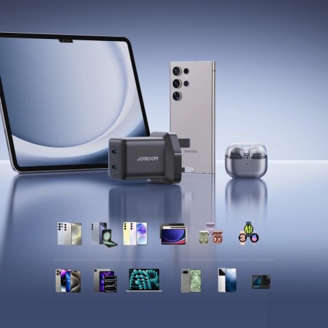 Ładowarka sieciowa Joyroom JR-TCG17 45W 2 x- USB-C (wtyczka UK) - czarna