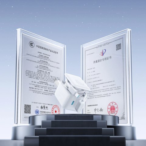 Ładowarka sieciowa Joyroom JR-TCL05 45W GaN z organizerem na kabel - biała