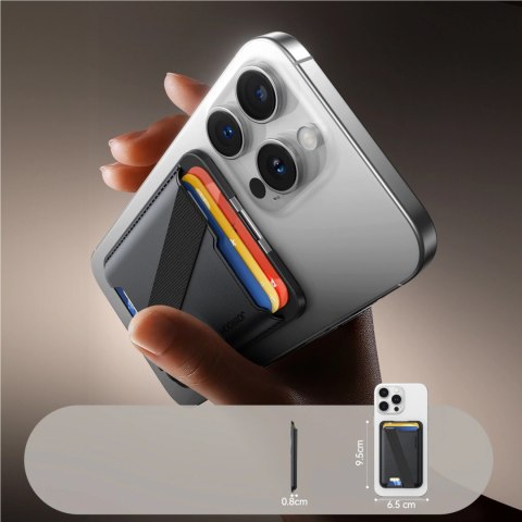 Portfel magnetyczny Joyroom JR-ZS432 kompatybilny z MagSafe - czarny