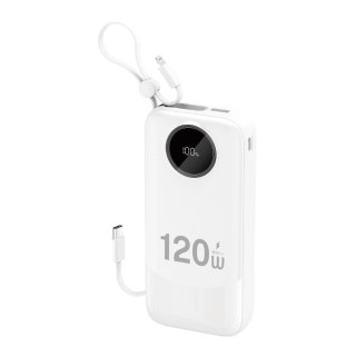 Powerbank Dudao K13Pro 20000mAh z wbudowanym kablem - biały