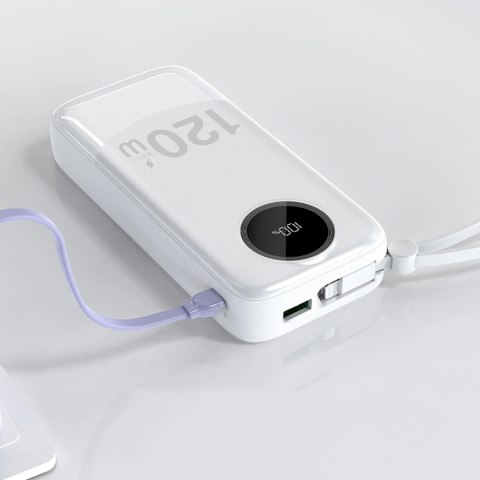 Powerbank Dudao K13Pro 20000mAh z wbudowanym kablem - biały