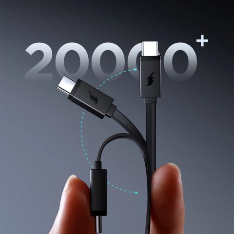 Powerbank Joyroom JR-PR1 10000mAh 22,5W z wbudowanym zwijanym kablem USB-C - czarny