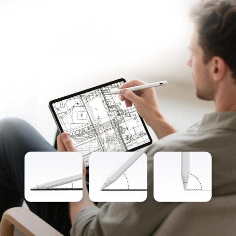 Rysik Wozinsky WRA-08 Stylus do iPad USB-C szybkie ładowanie Apple iPad 2018-2025 - biały