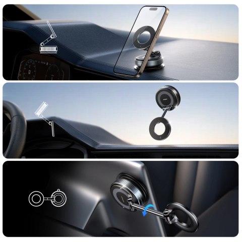 Uchwyt samochodowy Joyroom JR-ZS501 magnetyczny kompatybilny z MagSafe na deskę rozdzielczą - ciemnoszary