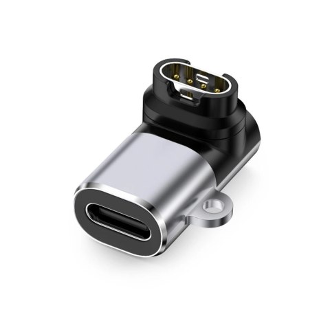 Adapter kątowy Tech-Protect Ultraboost USB-C do zegarka Garmin - szary
