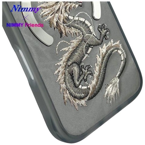 Etui Nimmy Dragon MagSafe na iPhone 16 - szare