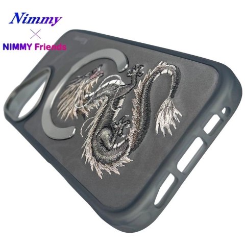 Etui Nimmy Dragon MagSafe na iPhone 16 - szare