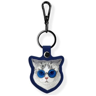 Etui Nimmy Glasses Cool Cat na lokalizator - niebieskie