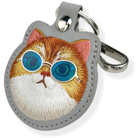 Etui Nimmy Glasses Cool Cat na lokalizator - szare